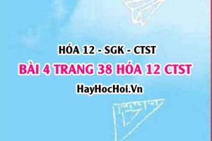 Giải bài 4 trang 38 Hóa 12 Chân trời sáng tạo SGK